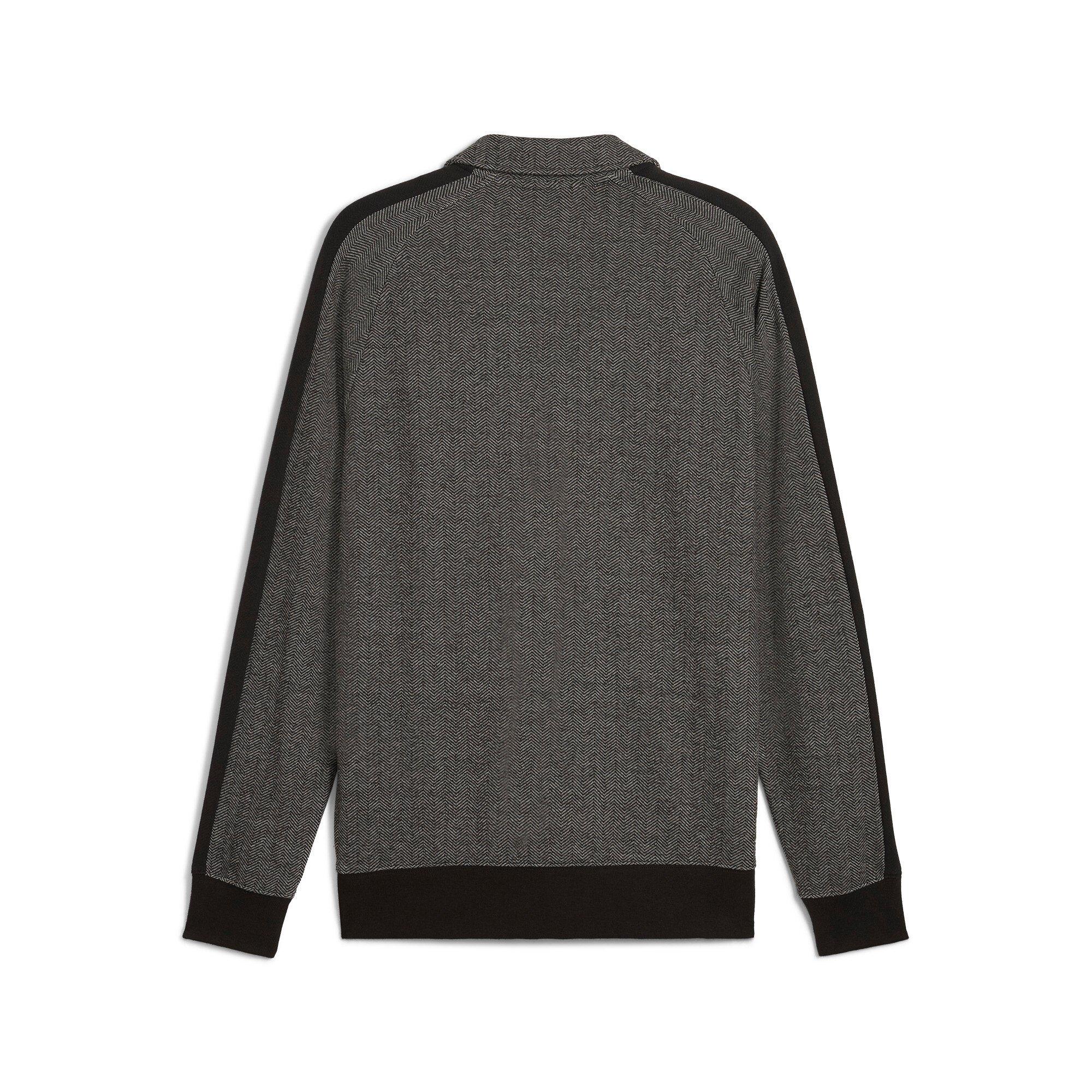 PUMA Men's T7 Track Jacket -Black/White - BLACK/WHITE Thumbnail View 7