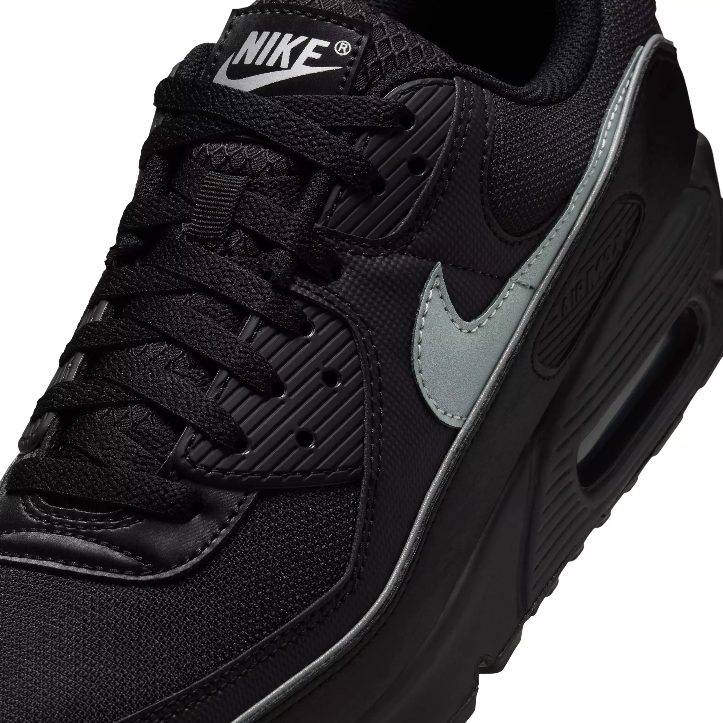 Nike Air Max 90 Premium "Black/Black/Anthracite/Multi-Color" Men's Shoe - BLACK/BLACK/ANTHRACITE/MULTICOLOR