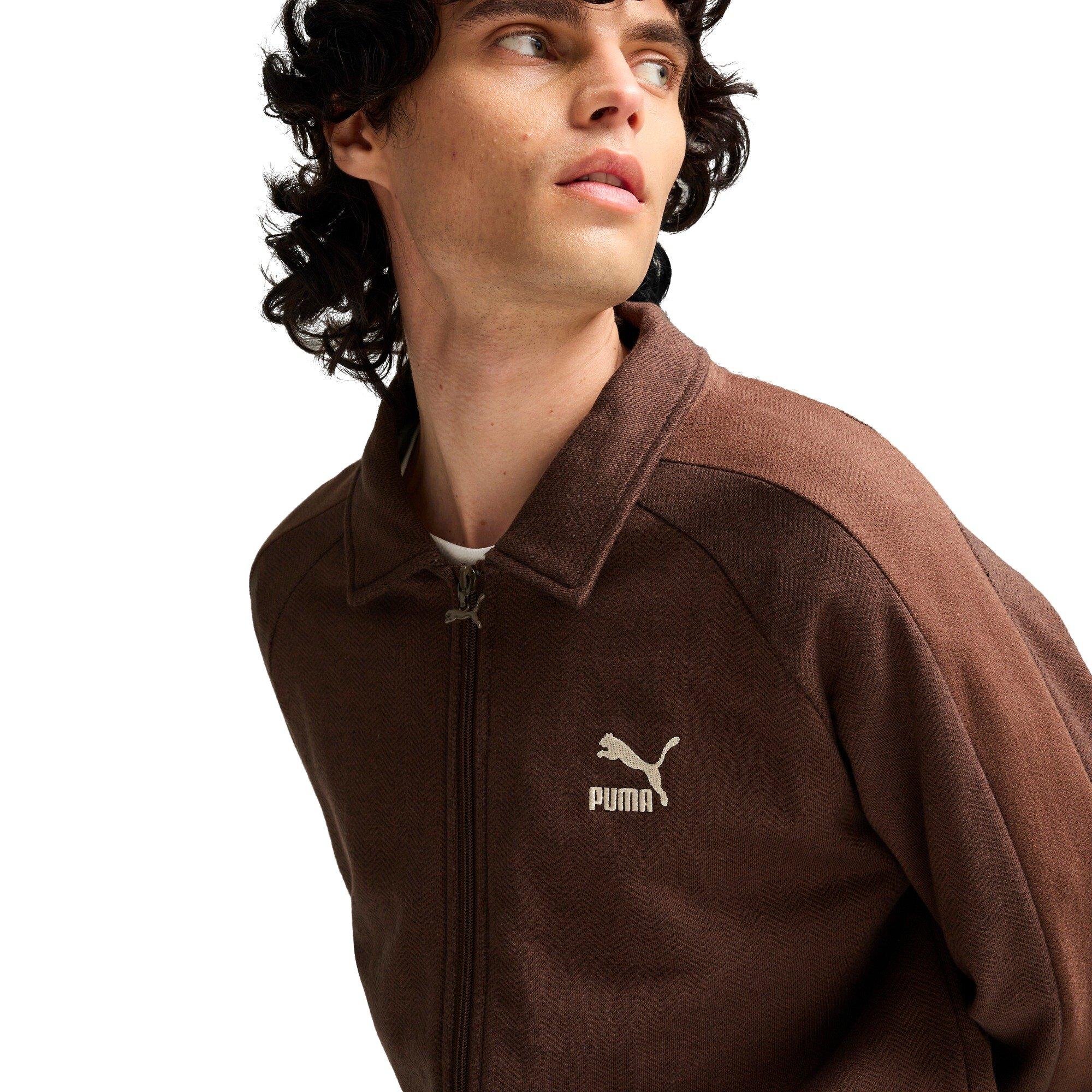 PUMA Men's T7 Track Jacket -Brown - BROWN Thumbnail View 3