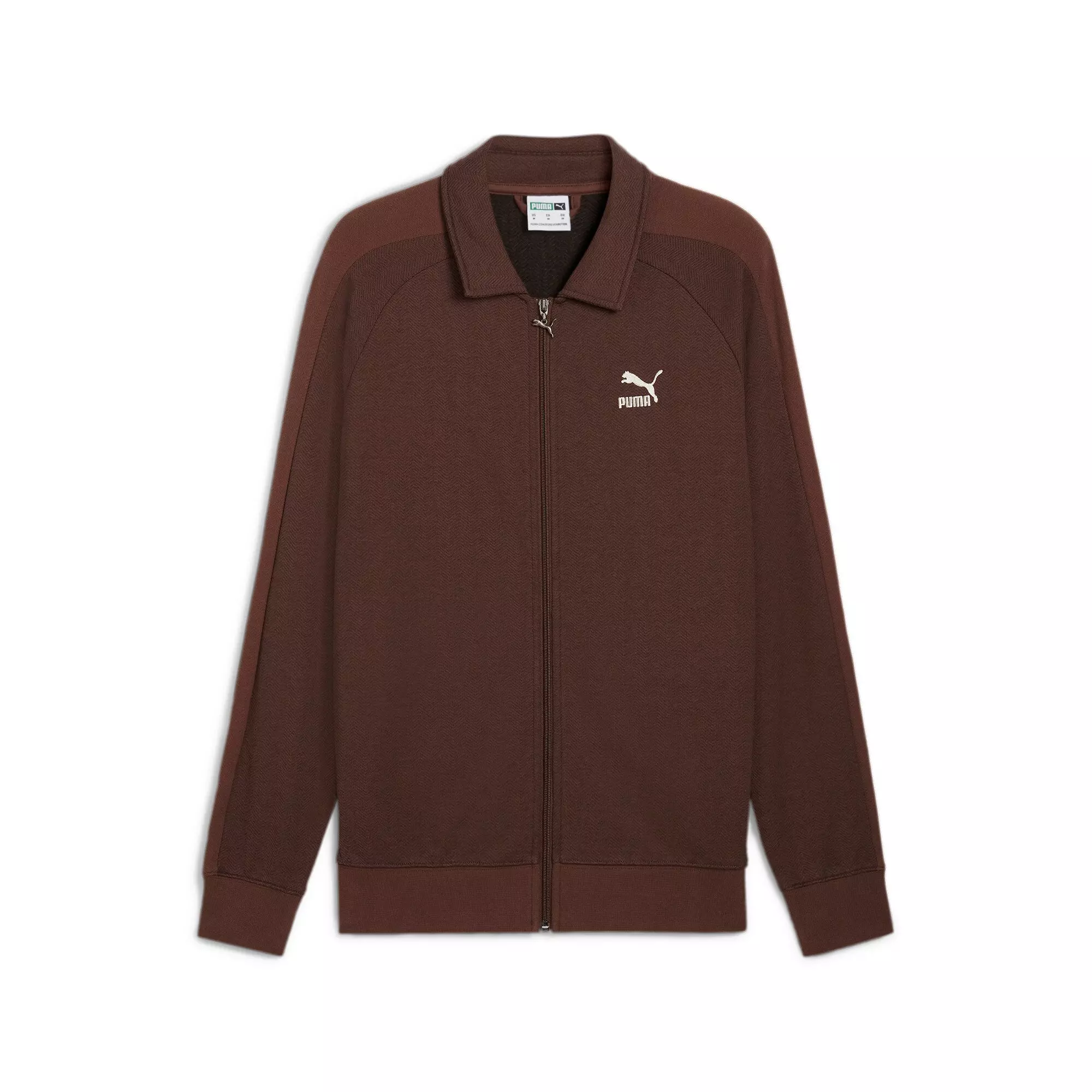 PUMA Men's T7 Track Jacket -Brown - BROWN
