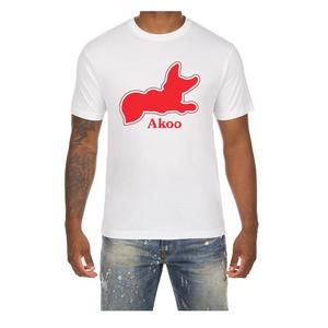 AKOO Men's Seafoam Snobby Short Sleeve Tee - White/Red - WHITE/RED