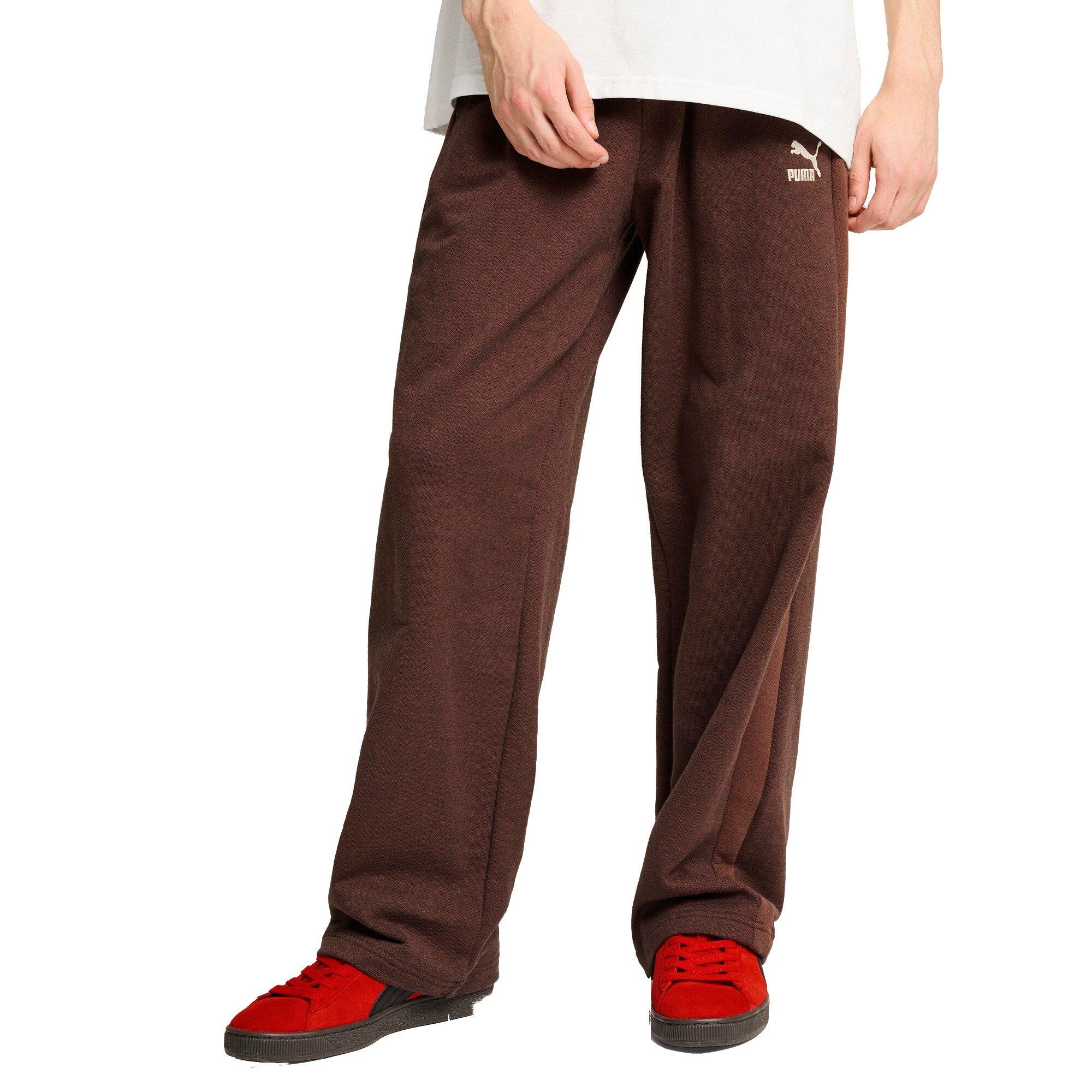 PUMA Men's T7 Relaxed Track Pants -Brown - BROWN Thumbnail View 1