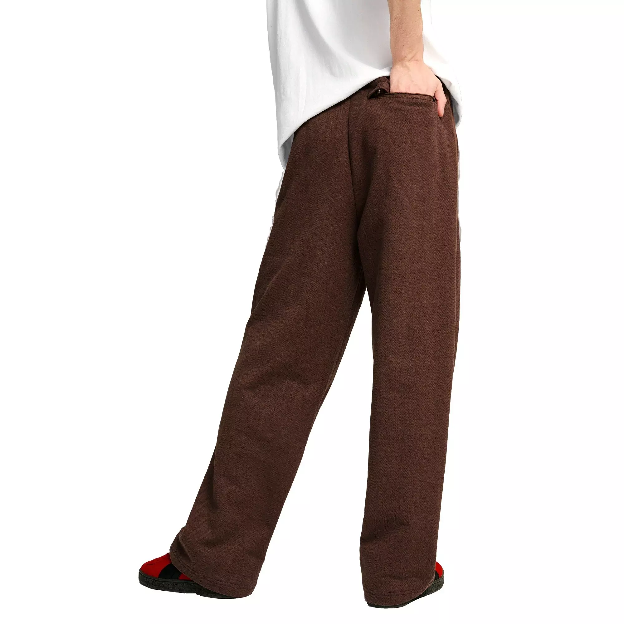 PUMA Men's T7 Relaxed Track Pants -Brown - BROWN