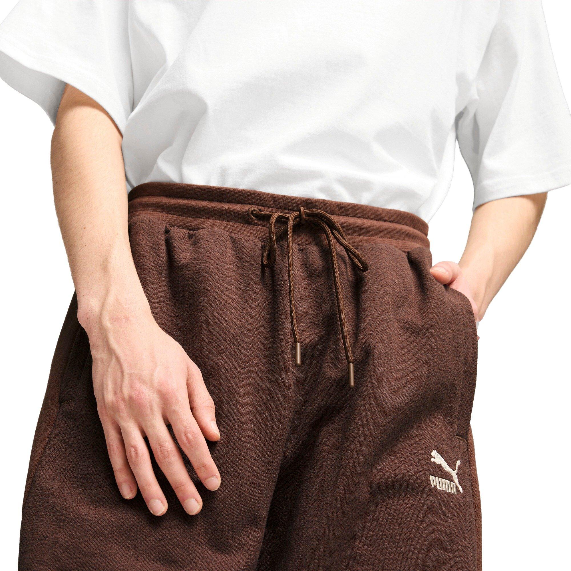 PUMA Men's T7 Relaxed Track Pants -Brown - BROWN Thumbnail View 3