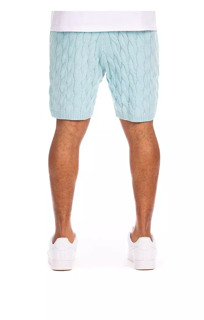 Hustle Gang Men's Bask Shorts - Light Blue - LIGHT BLUE