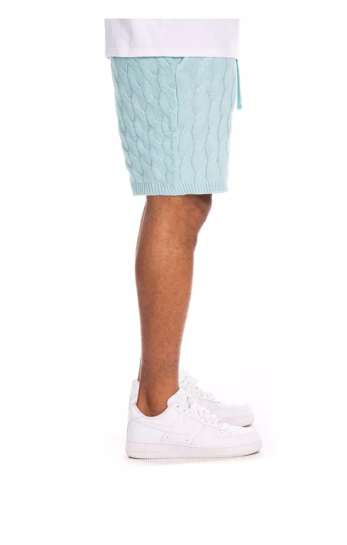 Hustle Gang Men's Bask Shorts - Light Blue - LIGHT BLUE