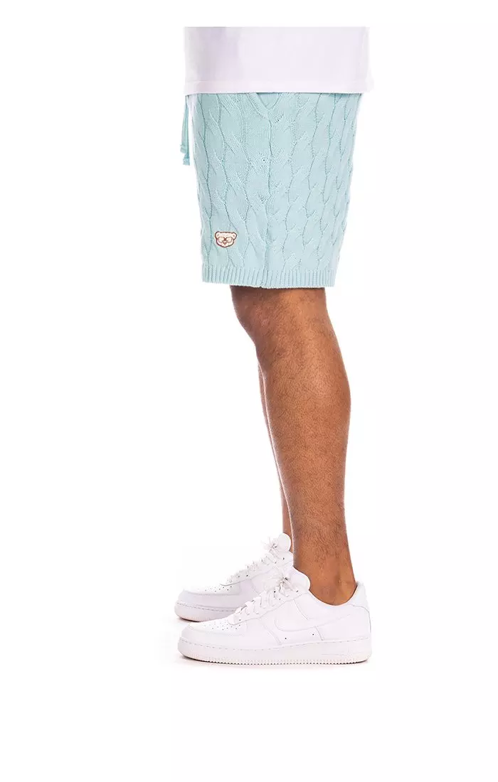 Hustle Gang Men's Bask Shorts - Light Blue - LIGHT BLUE
