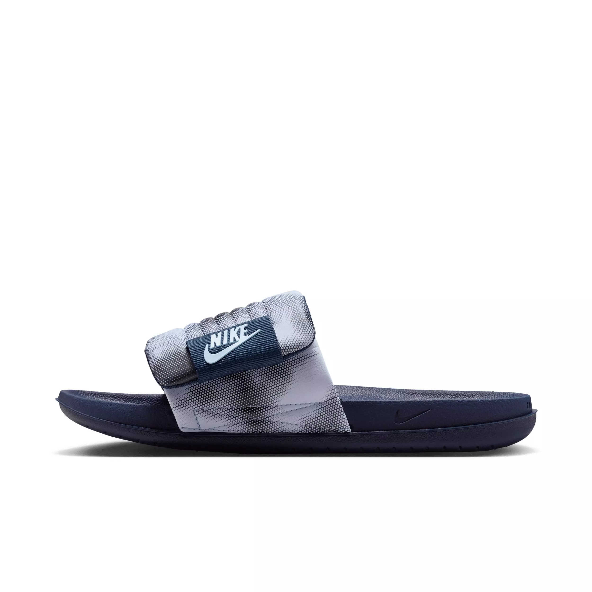 Nike Offcourt Adjust "Black/Midnight Navy/Aluminum" Men's Slide - BLACK/NAVY/ALUMINUM