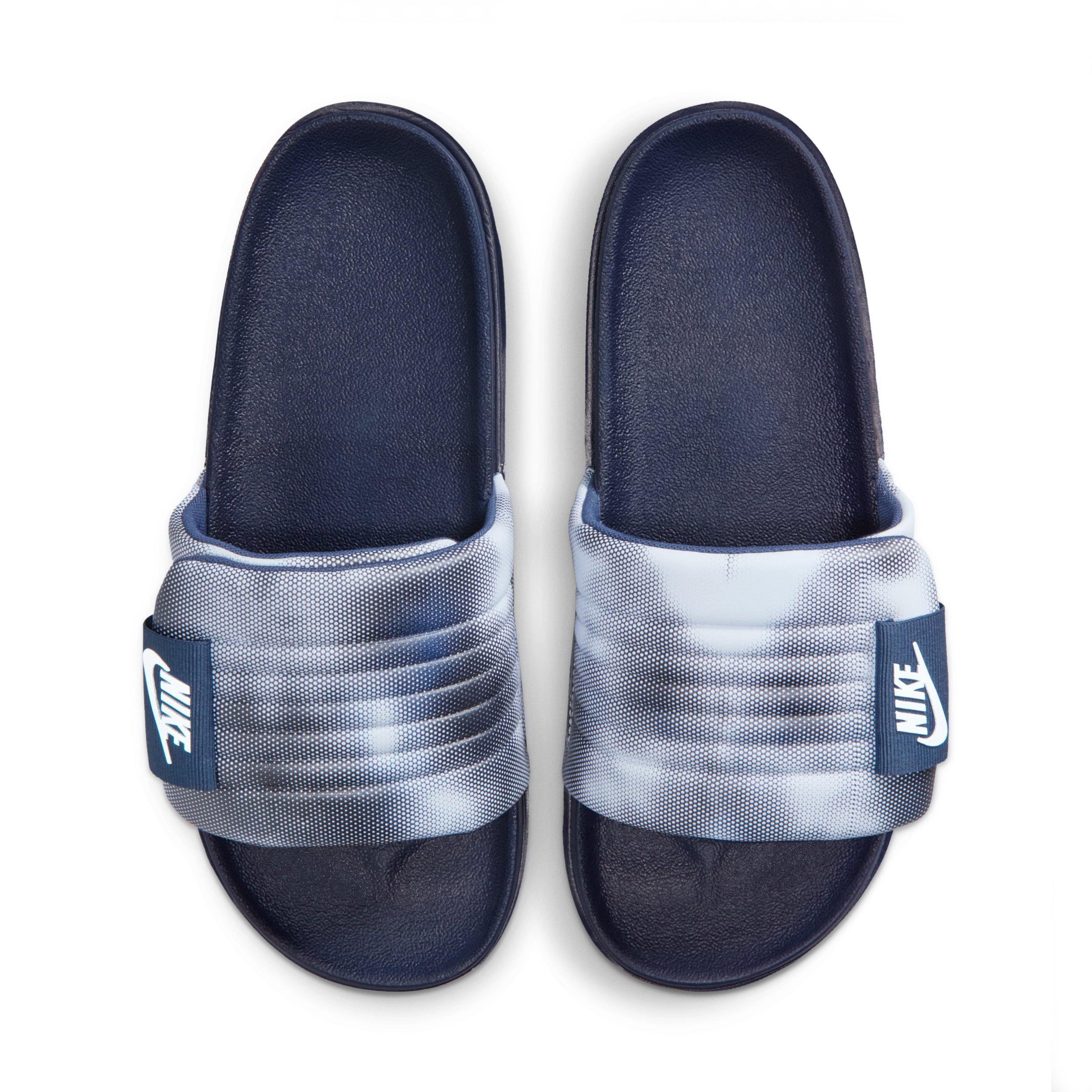 Nike Offcourt Adjust "Black/Midnight Navy/Aluminum" Men's Slide - BLACK/NAVY/ALUMINUM Thumbnail View 4