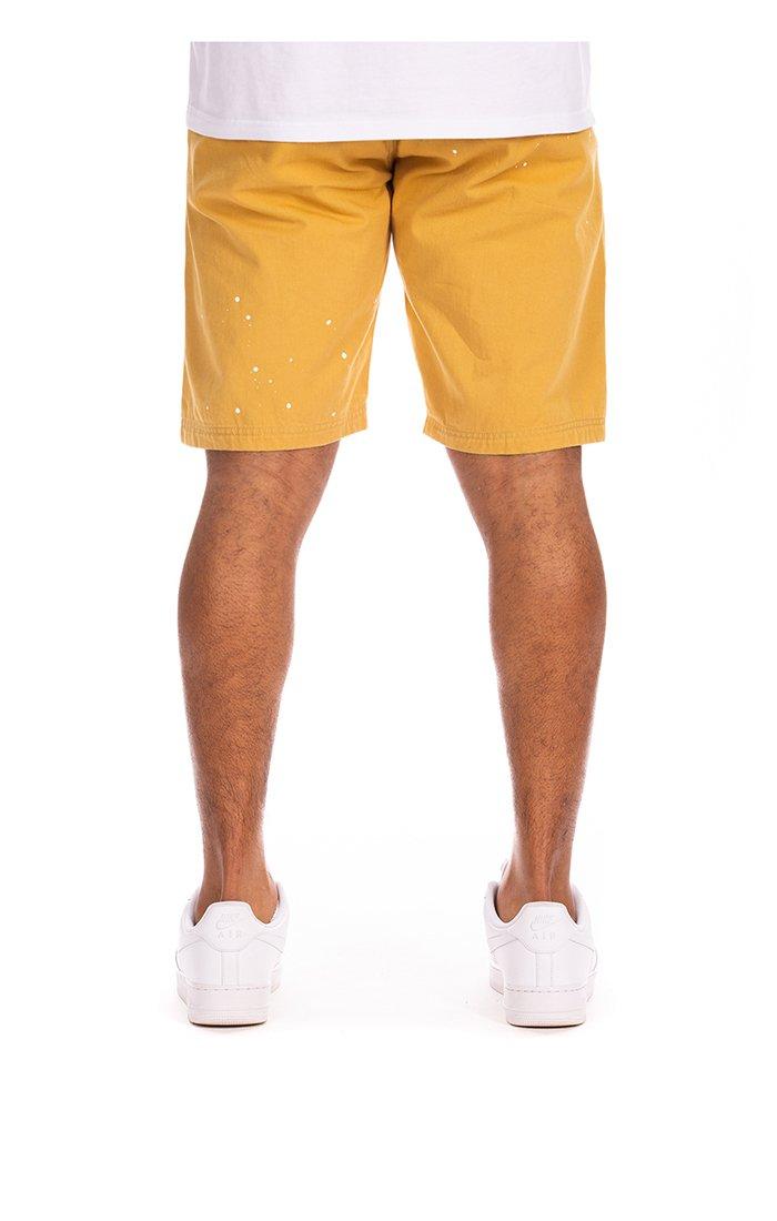 Hustle Gang Men's Lissom Shorts - Yellow - YELLOW