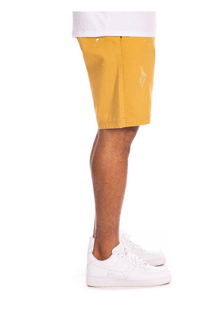Hustle Gang Men's Lissom Shorts - Yellow - YELLOW