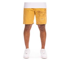 Hustle Gang Men's Lissom Shorts - Yellow - YELLOW