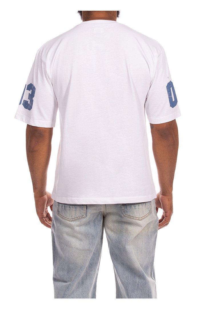 Hustle Gang Men's Alive Knit Short Sleeve T-Shirt - White - WHITE