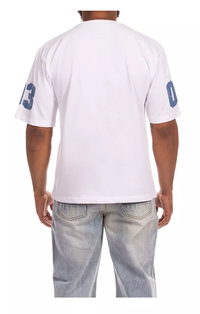 Hustle Gang Men's Alive Knit Short Sleeve T-Shirt - White - WHITE