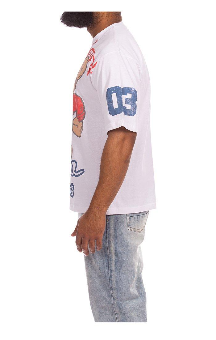 Hustle Gang Men's Alive Knit Short Sleeve T-Shirt - White - WHITE