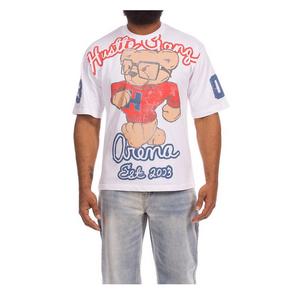 Hustle Gang Men's Alive Knit Short Sleeve T-Shirt - White - WHITE