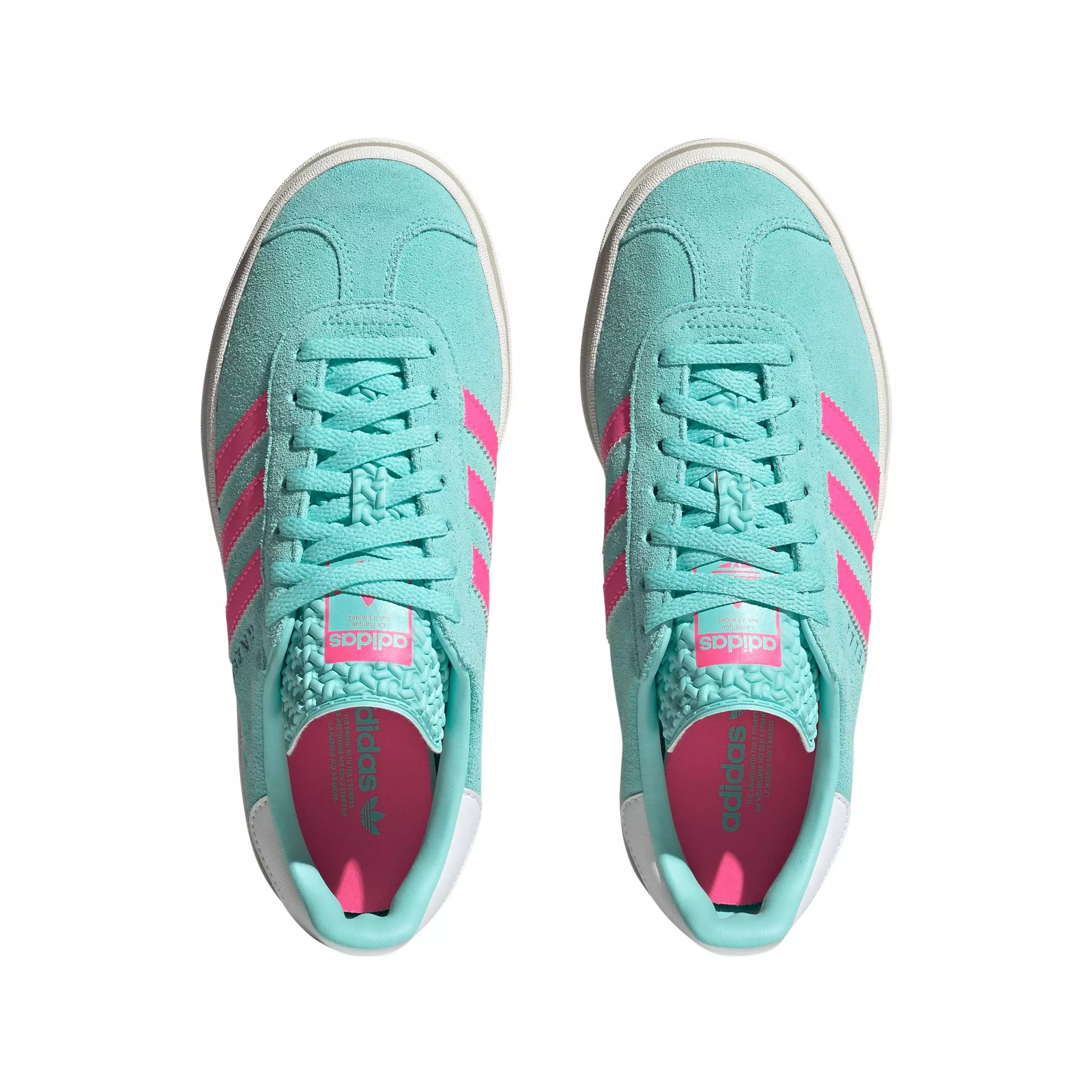 adidas Originals Gazelle "Fla Aqua/Luc Pink/Ftwr White" Women's Shoe - AQUA/PINK/WHITE