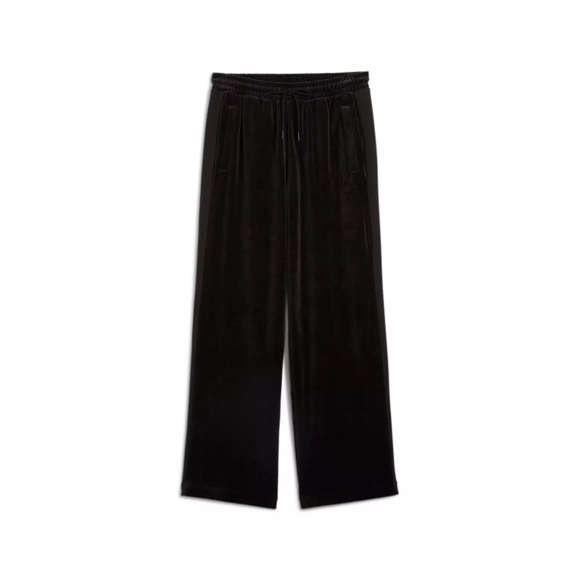 PUMA Men's T7 Oversized Velour Track Pants - Black - BLACK