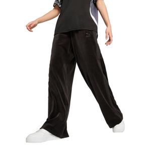 PUMA Men's T7 Oversized Velour Track Pants -Black