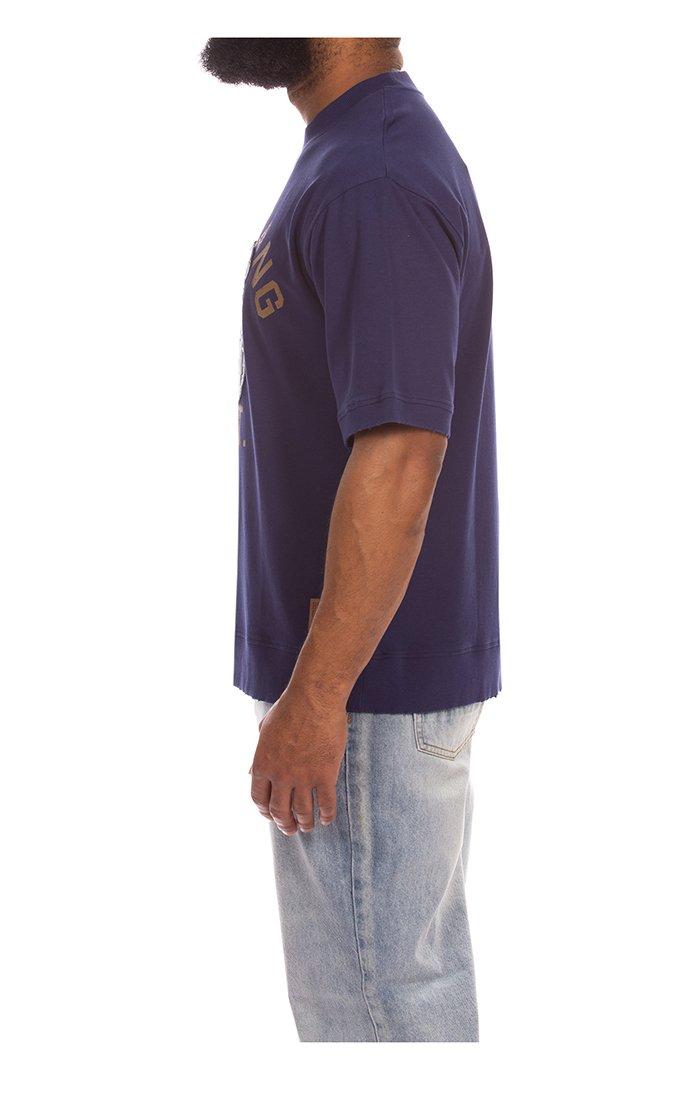 Hustle Gang Men's Neo Soil Knit Short Sleeve T-Shirt - Navy - NAVY