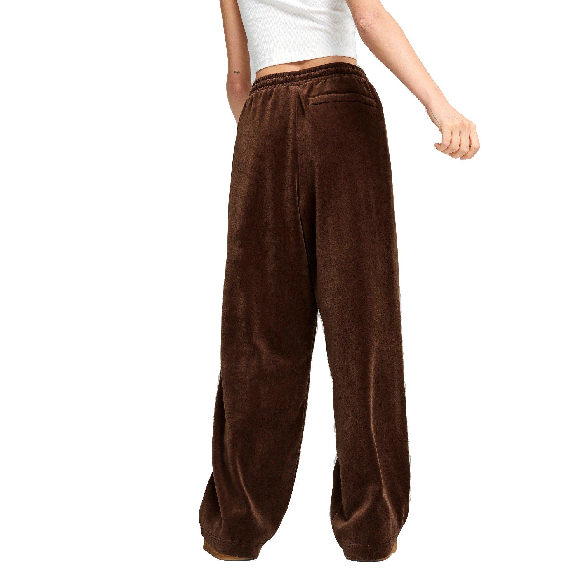 PUMA Men's T7 Oversized Velour Track Pants -Brown - BROWN Thumbnail View 2