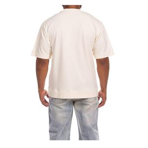Hustle Gang Men's Active Knit Short Sleeve T-Shirt - Cream - CREAM