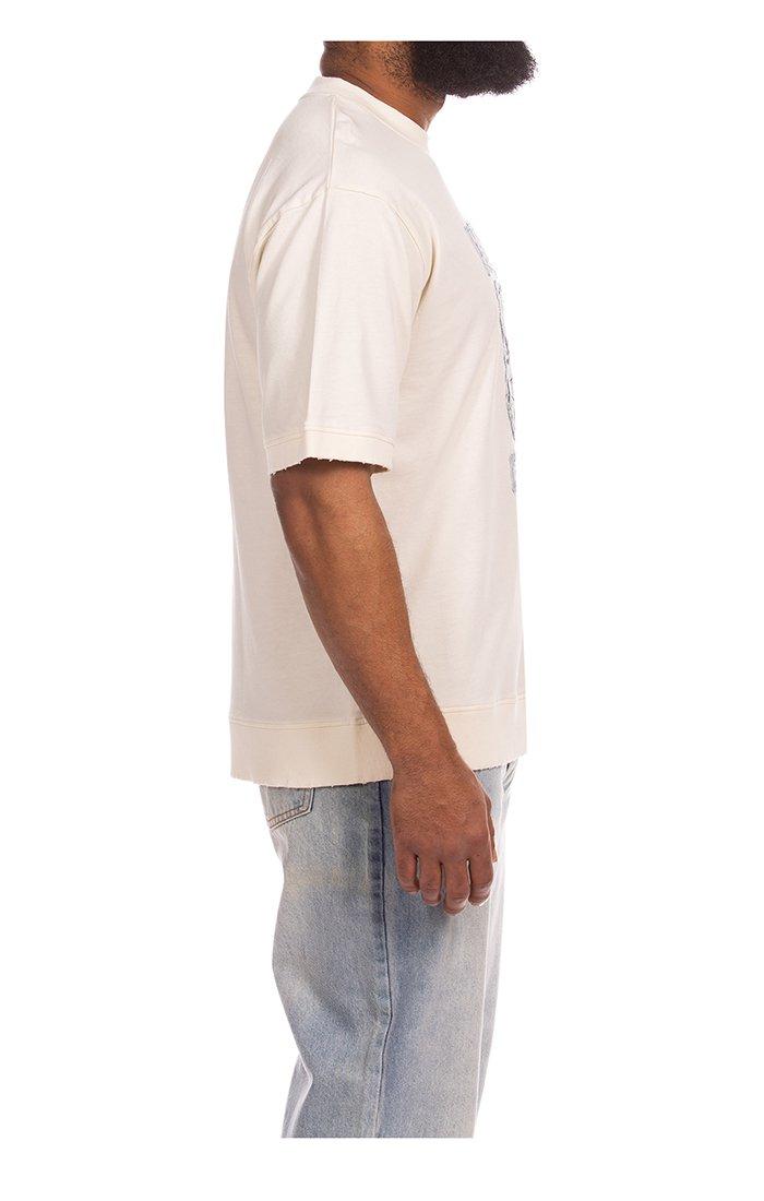 Hustle Gang Men's Active Knit Short Sleeve T-Shirt - Cream - CREAM