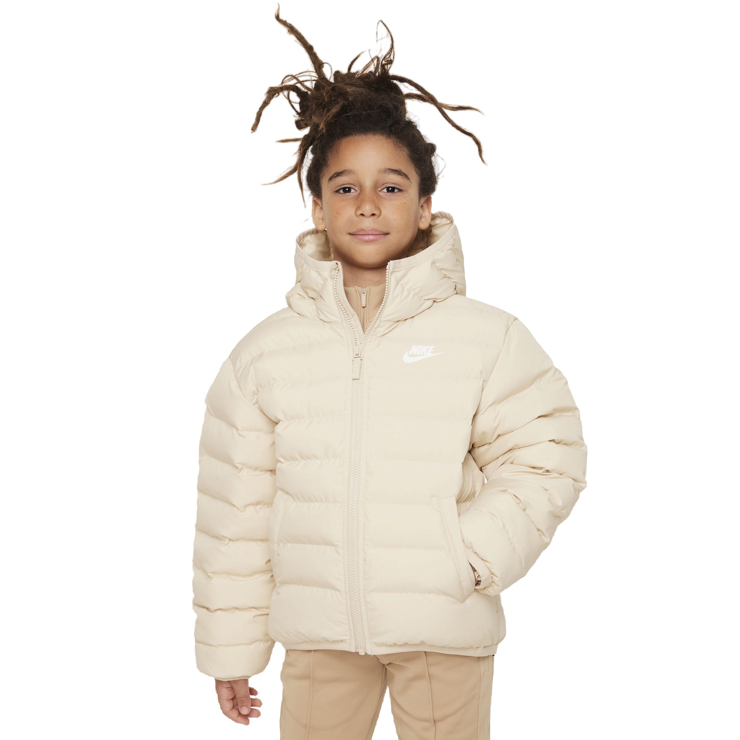 Nike Lightweight Synthetic Fill Hooded Big Kids' Cream Jacket