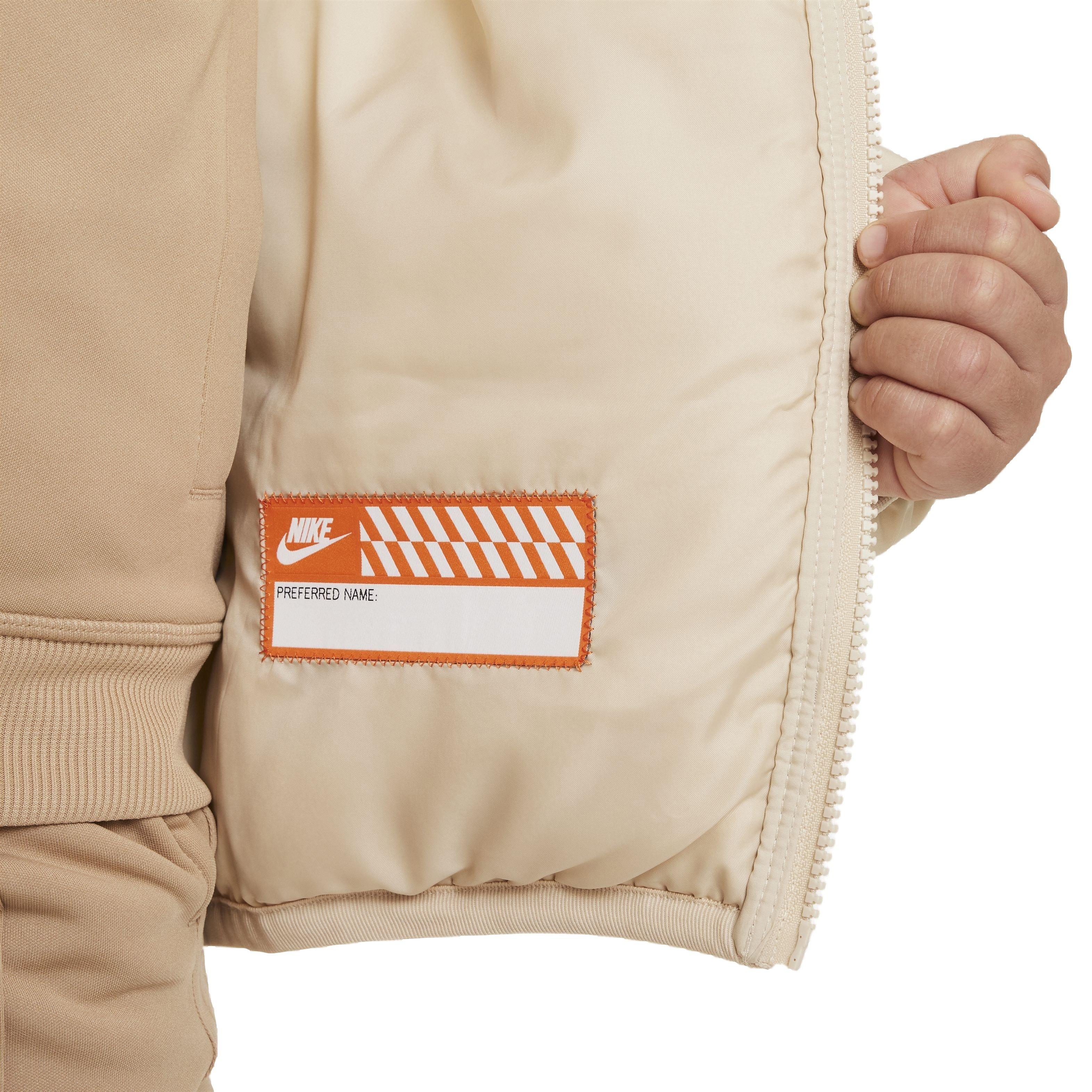 Nike Lightweight Synthetic Fill Hooded Big Kids' Cream Jacket