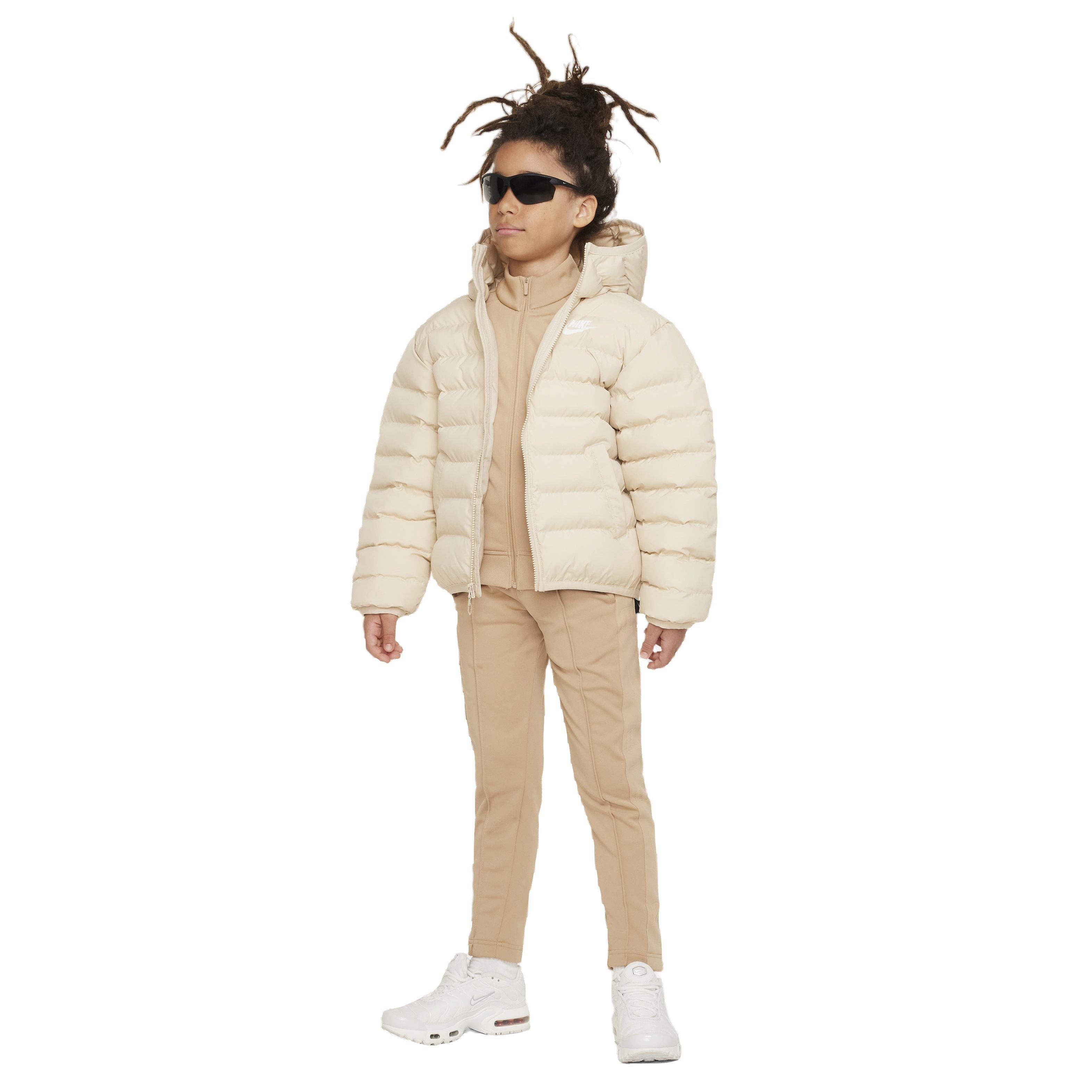 Nike Lightweight Synthetic Fill Hooded Big Kids' Cream Jacket