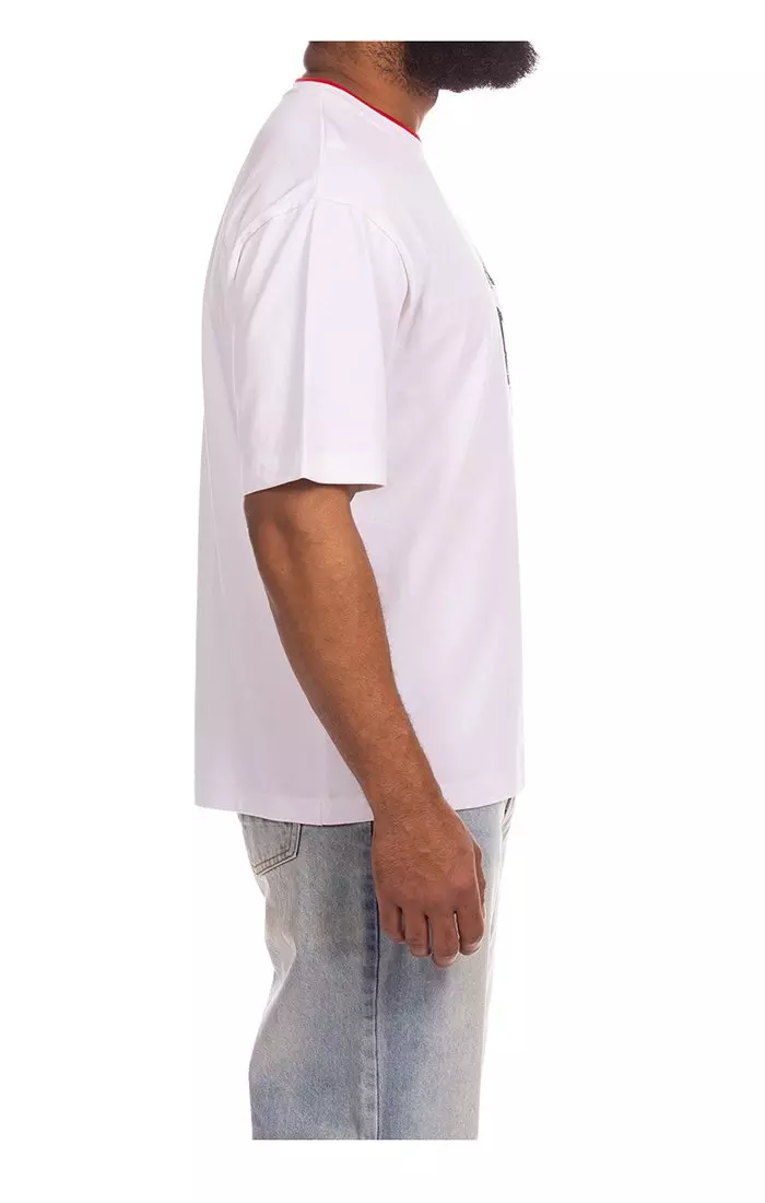 Hustle Gang Men's Third Knit Short Sleeve T-Shirt - White - WHITE
