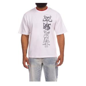 Hustle Gang Men's Third Knit Short Sleeve T-Shirt - White - WHITE