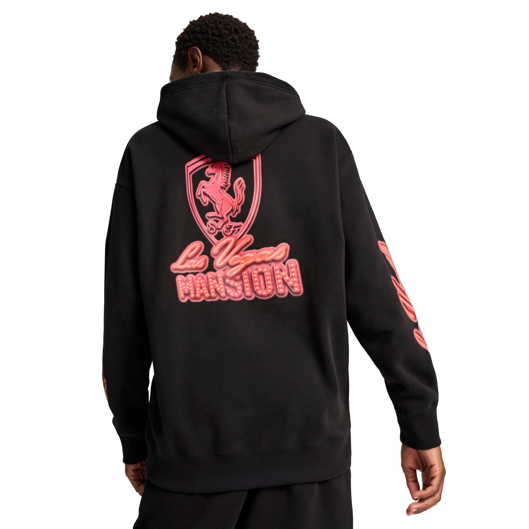 PUMA Men's Ferrari Race Neon Energy​ Hoodie -Black - BLACK Thumbnail View 2