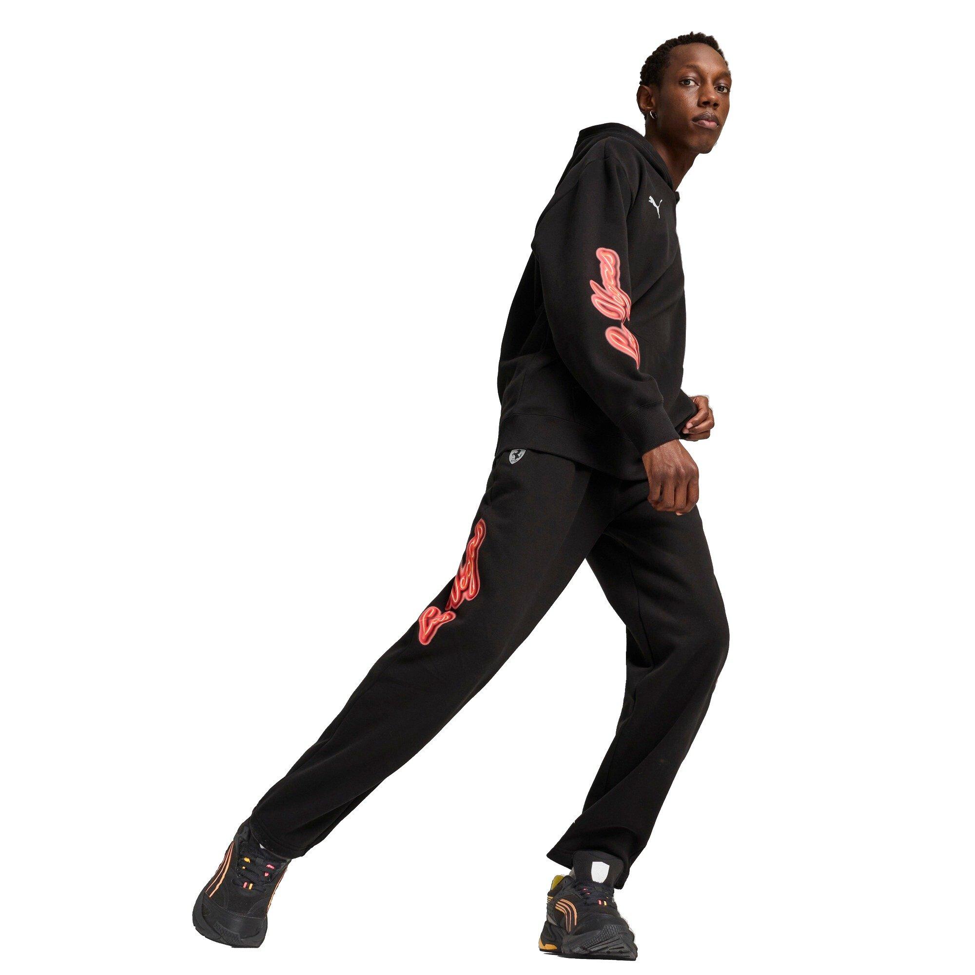 PUMA Men's Ferrari Race Neon Energy​ Hoodie -Black - BLACK Thumbnail View 5