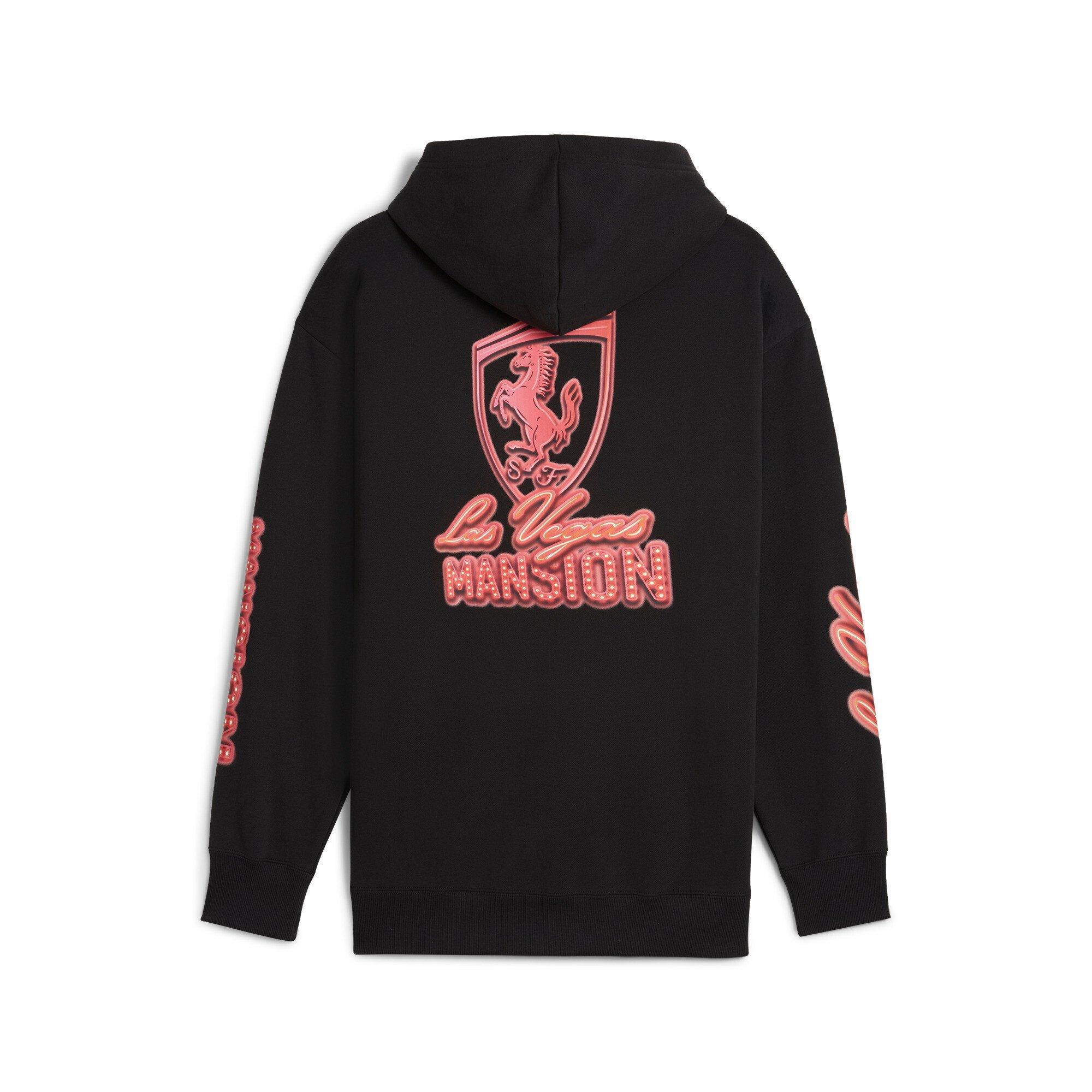 PUMA Men's Ferrari Race Neon Energy​ Hoodie -Black - BLACK Thumbnail View 7