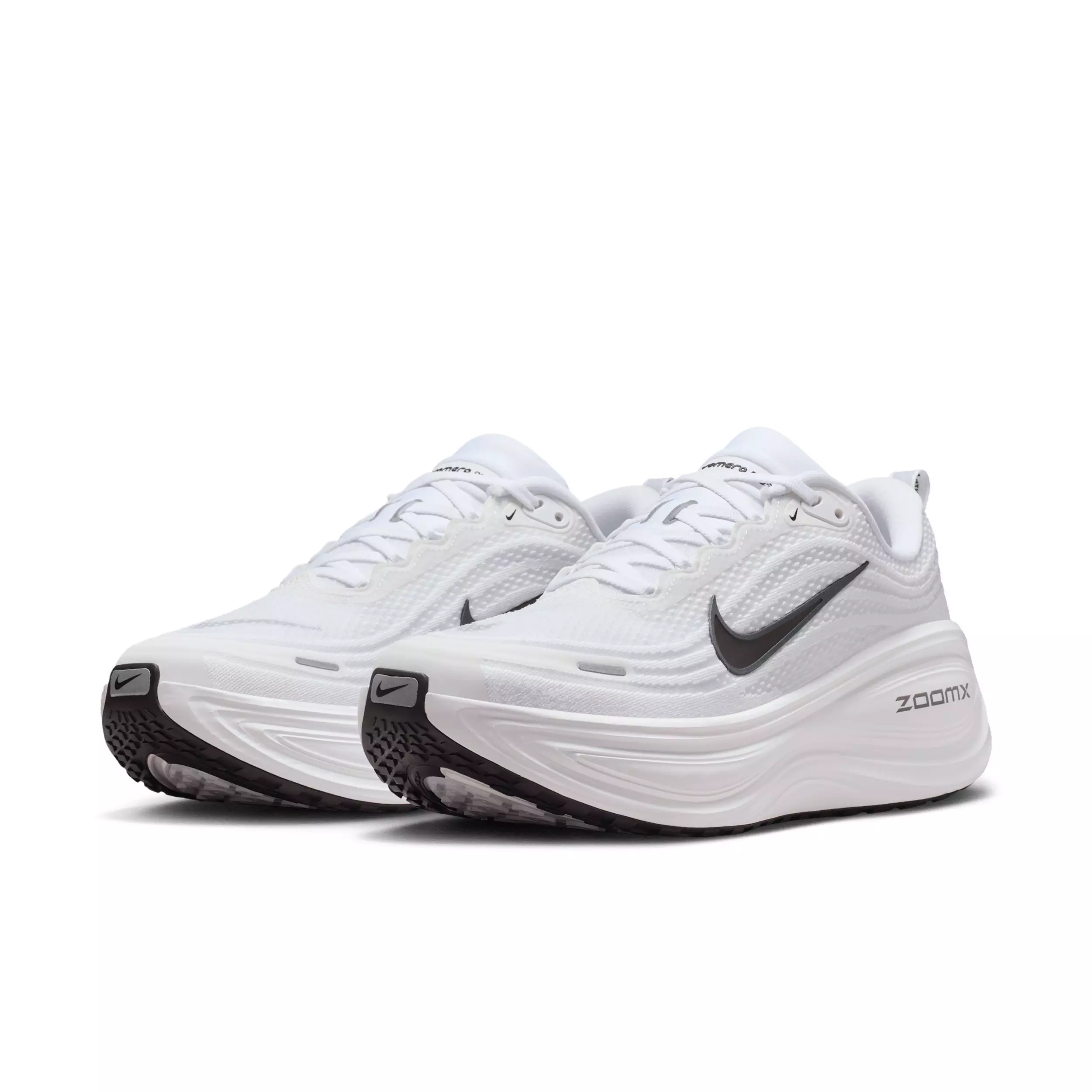 Nike Vomero Plus "White/Dark Smoke Grey/Metallic Dark Grey/Black" Men's Running Shoe - WHITE/DK GREY/DK GREY/BLACK