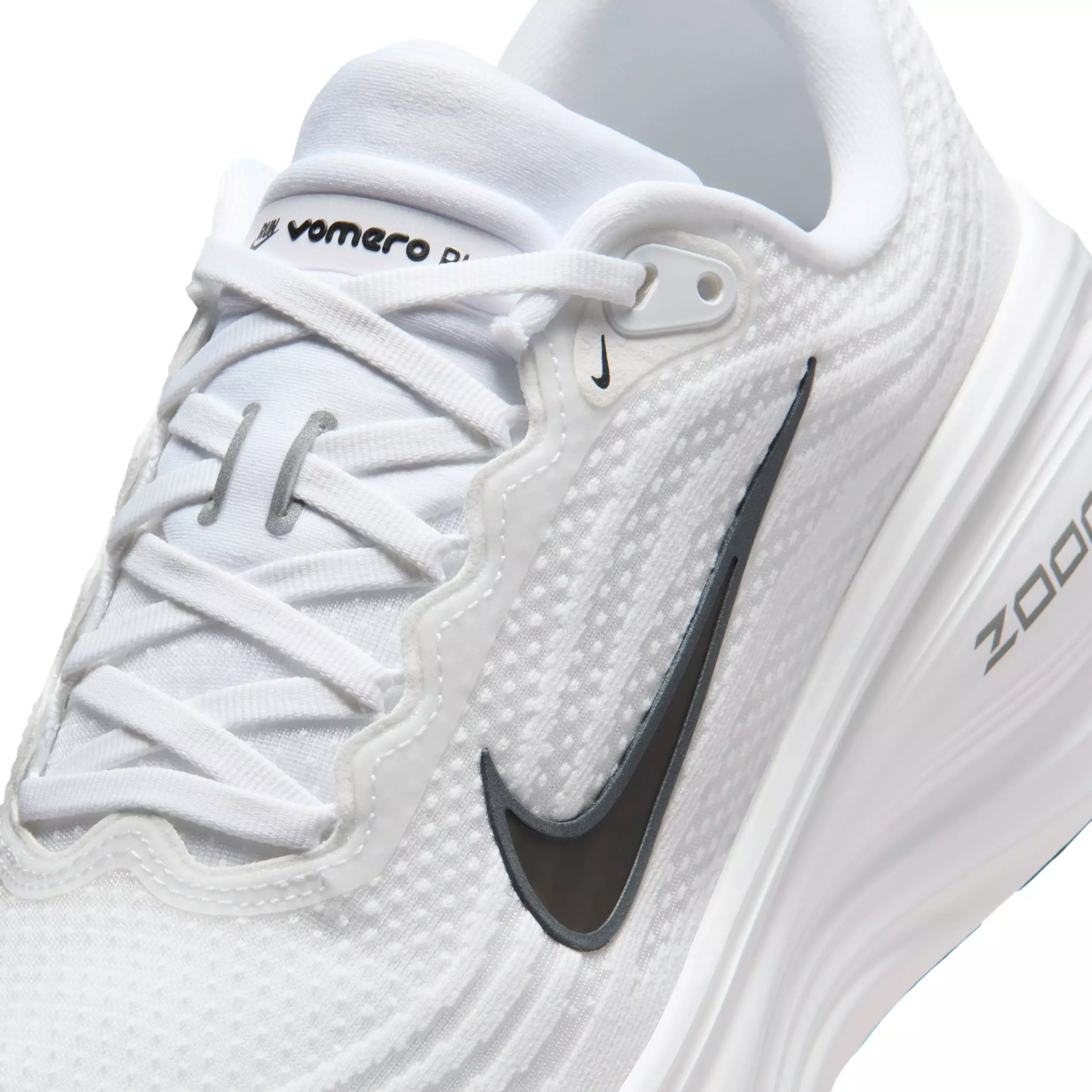 Nike Vomero Plus "White/Dark Smoke Grey/Metallic Dark Grey/Black" Men's Running Shoe - WHITE/DK GREY/DK GREY/BLACK