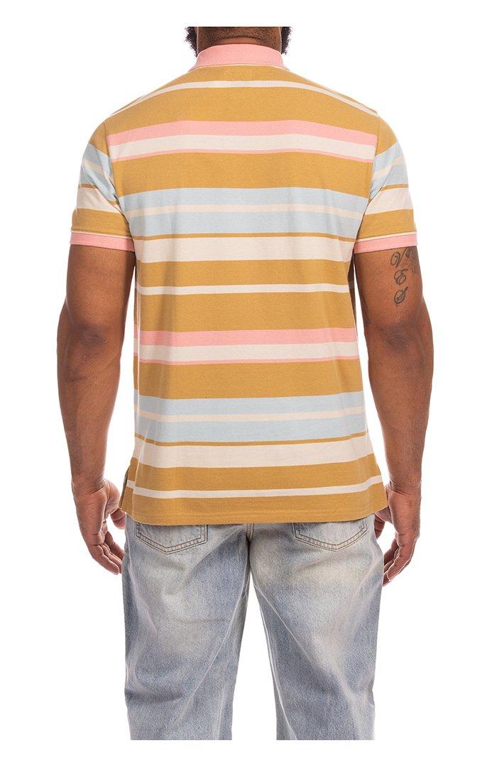 Hustle Gang Men's Compose Short Sleeve Polo - Yellow - YELLOW