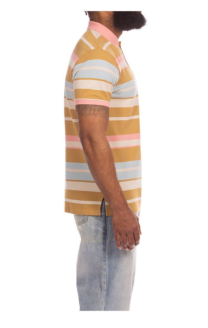 Hustle Gang Men's Compose Short Sleeve Polo - Yellow - YELLOW