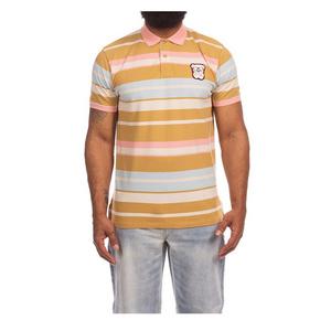 Hustle Gang Men's Compose Short Sleeve Polo - Yellow - YELLOW