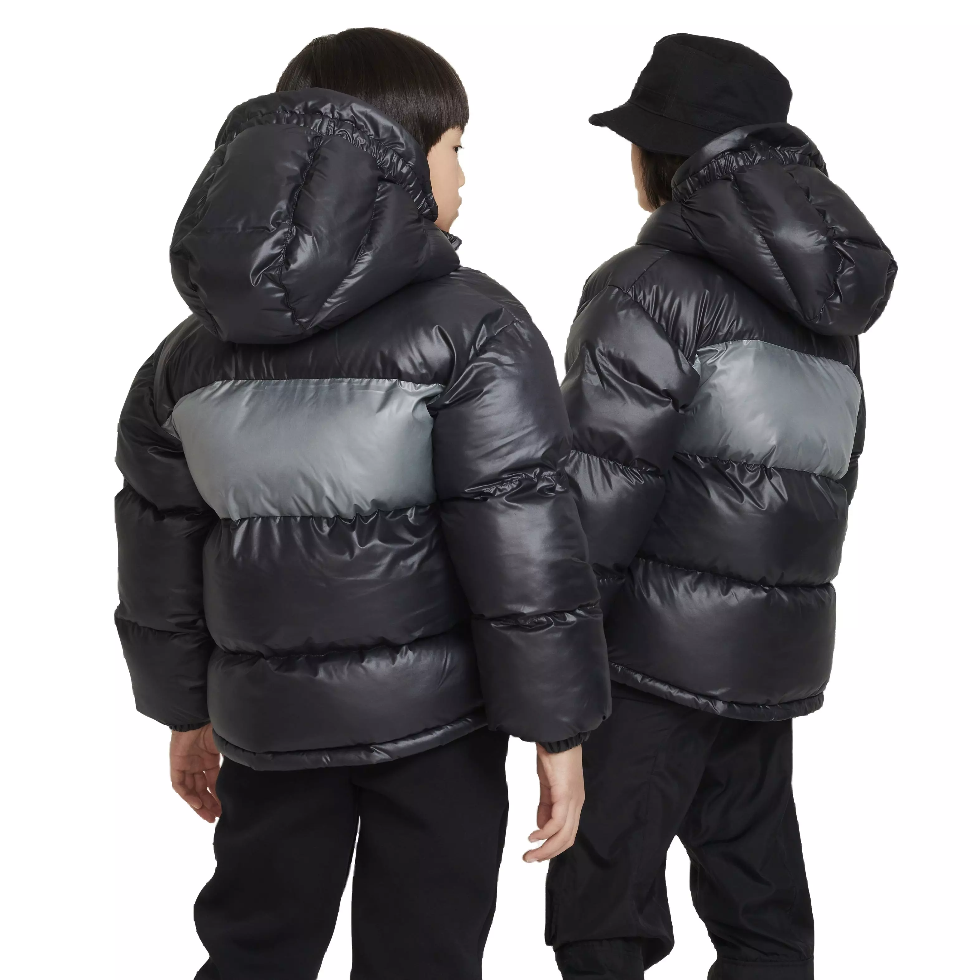 Nike Big Kids' Repel High Synthetic Fill Hooded Jacket - Black - BLACK