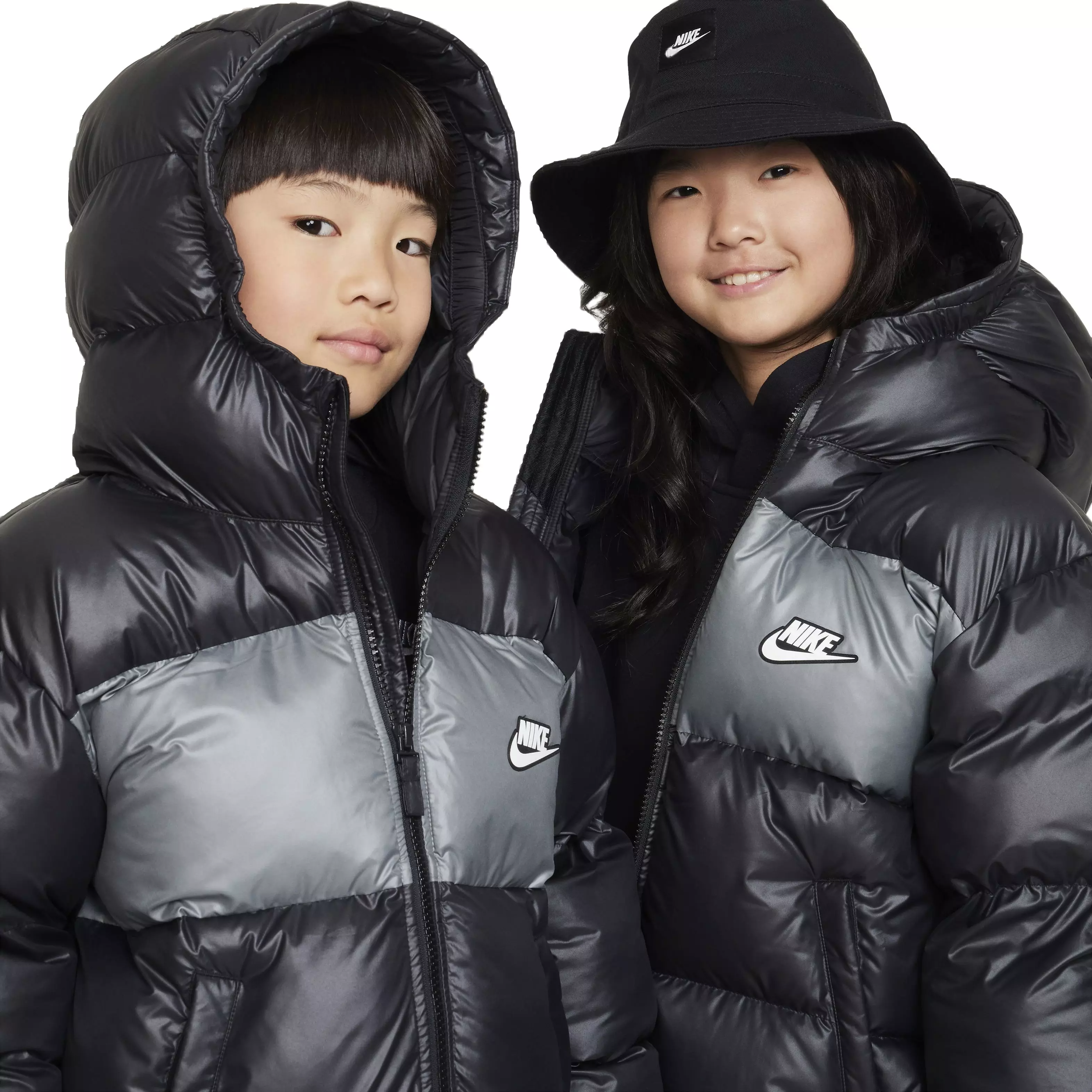 Nike Big Kids' Repel High Synthetic Fill Hooded Jacket - Black - BLACK