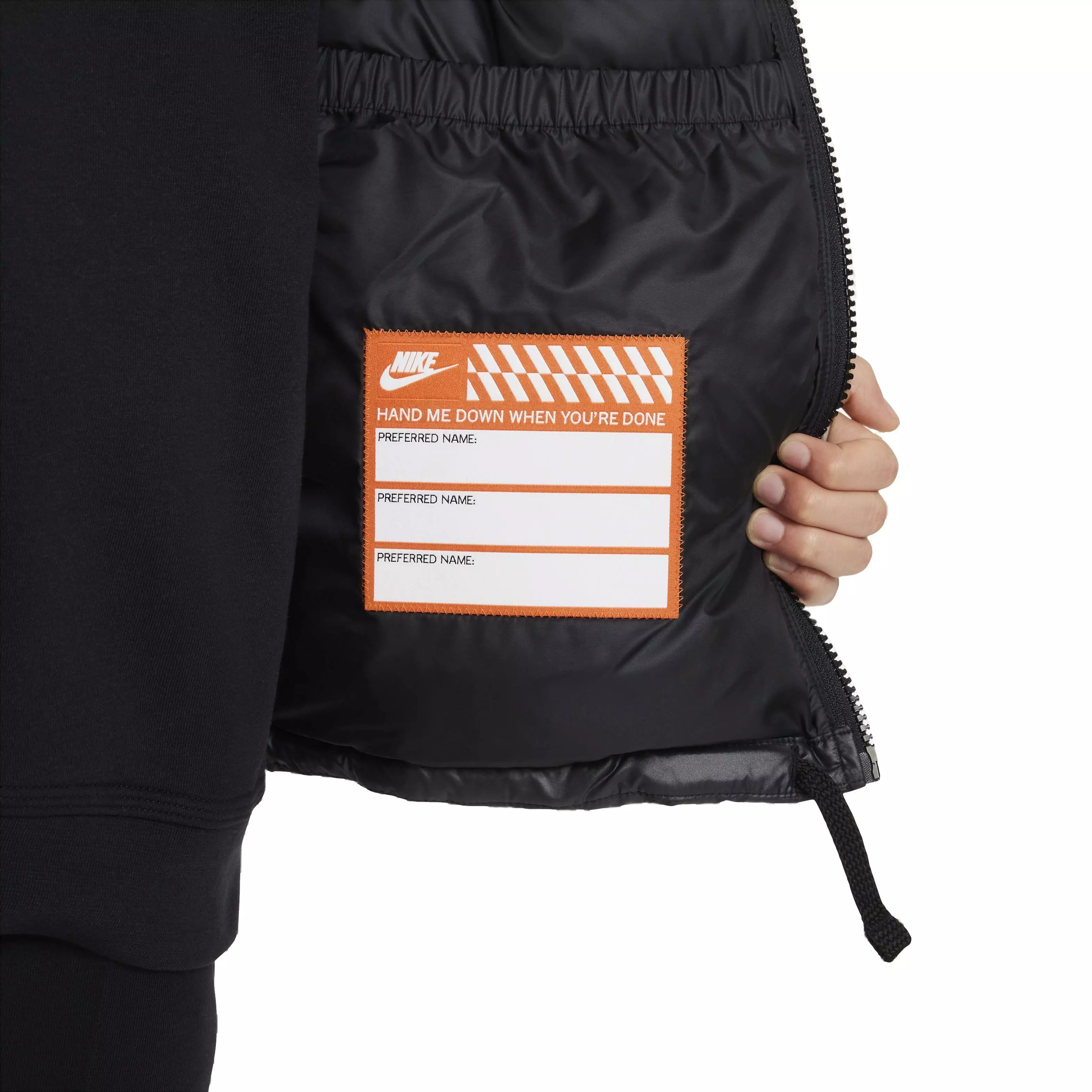 Nike Big Kids' Repel High Synthetic Fill Hooded Jacket - Black - BLACK