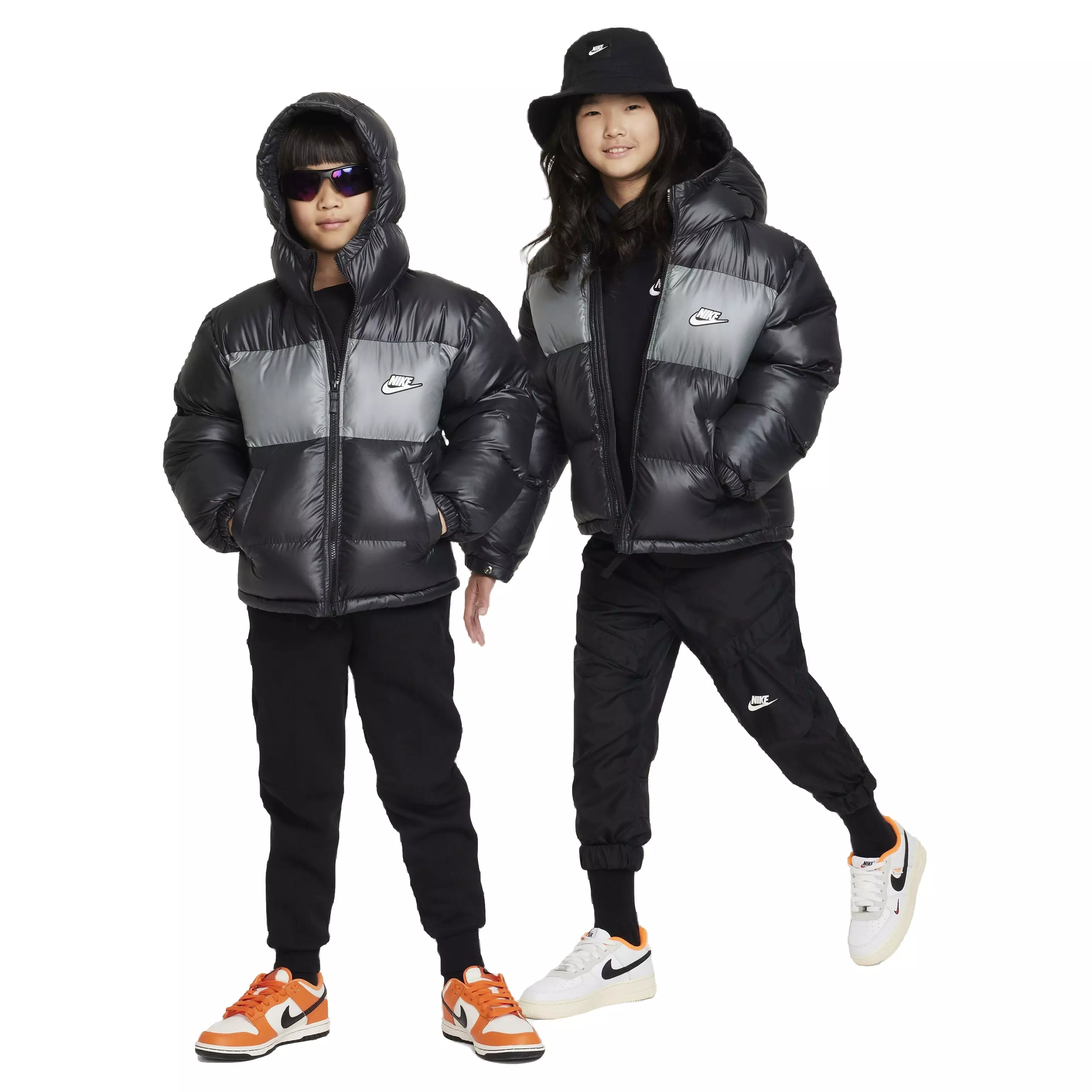 Nike Big Kids' Repel High Synthetic Fill Hooded Jacket - Black - BLACK