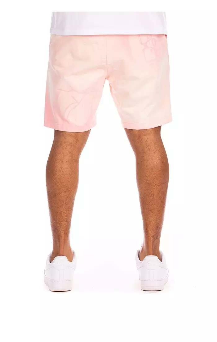 Hustle Gang Men's Unwind Shorts - Pink - PINK