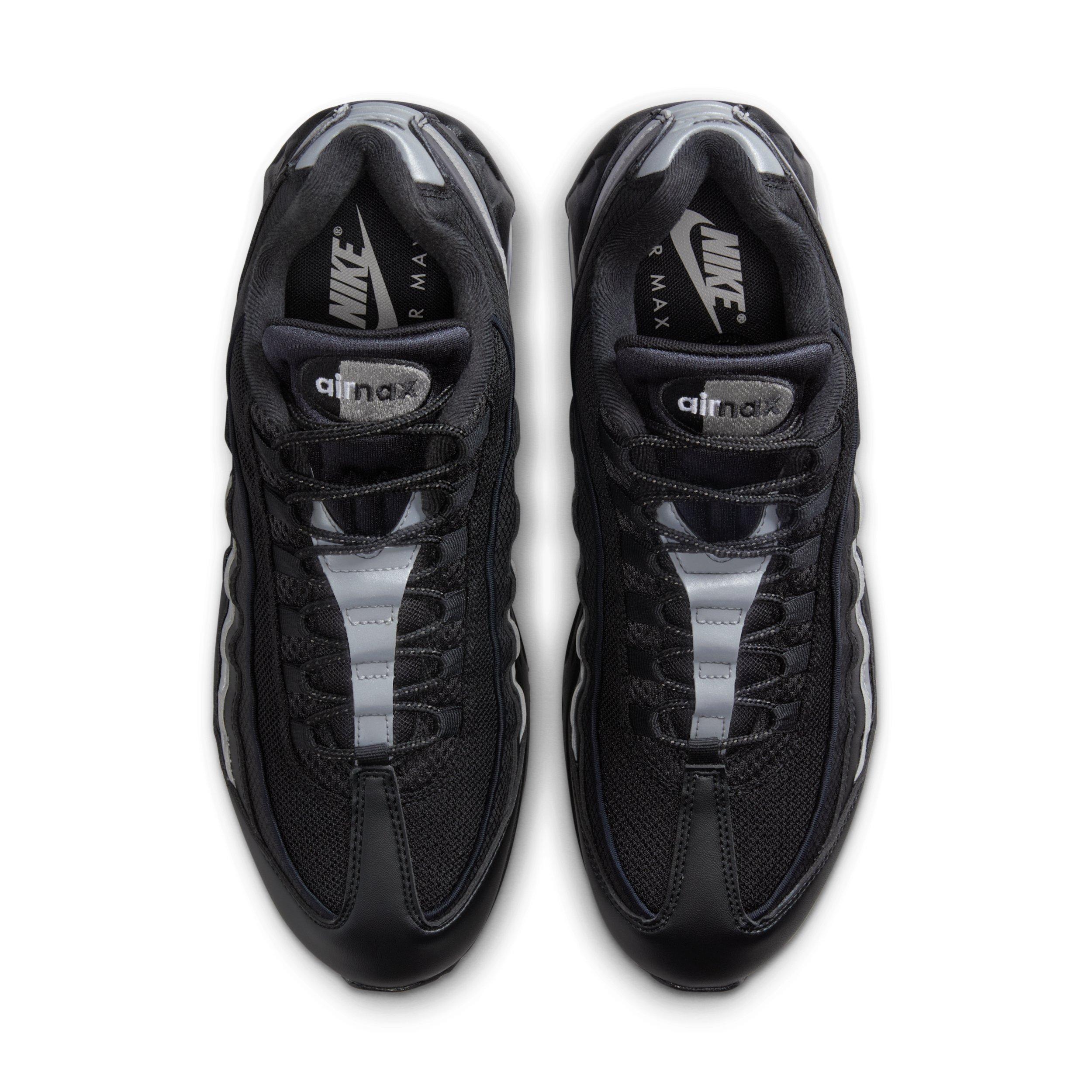 Nike Air Max 95 Big Bubble "Black/Black/White/Metallic Silver" Men's Shoe - BLACK/BLACK/WHITE/SILVER Thumbnail View 4