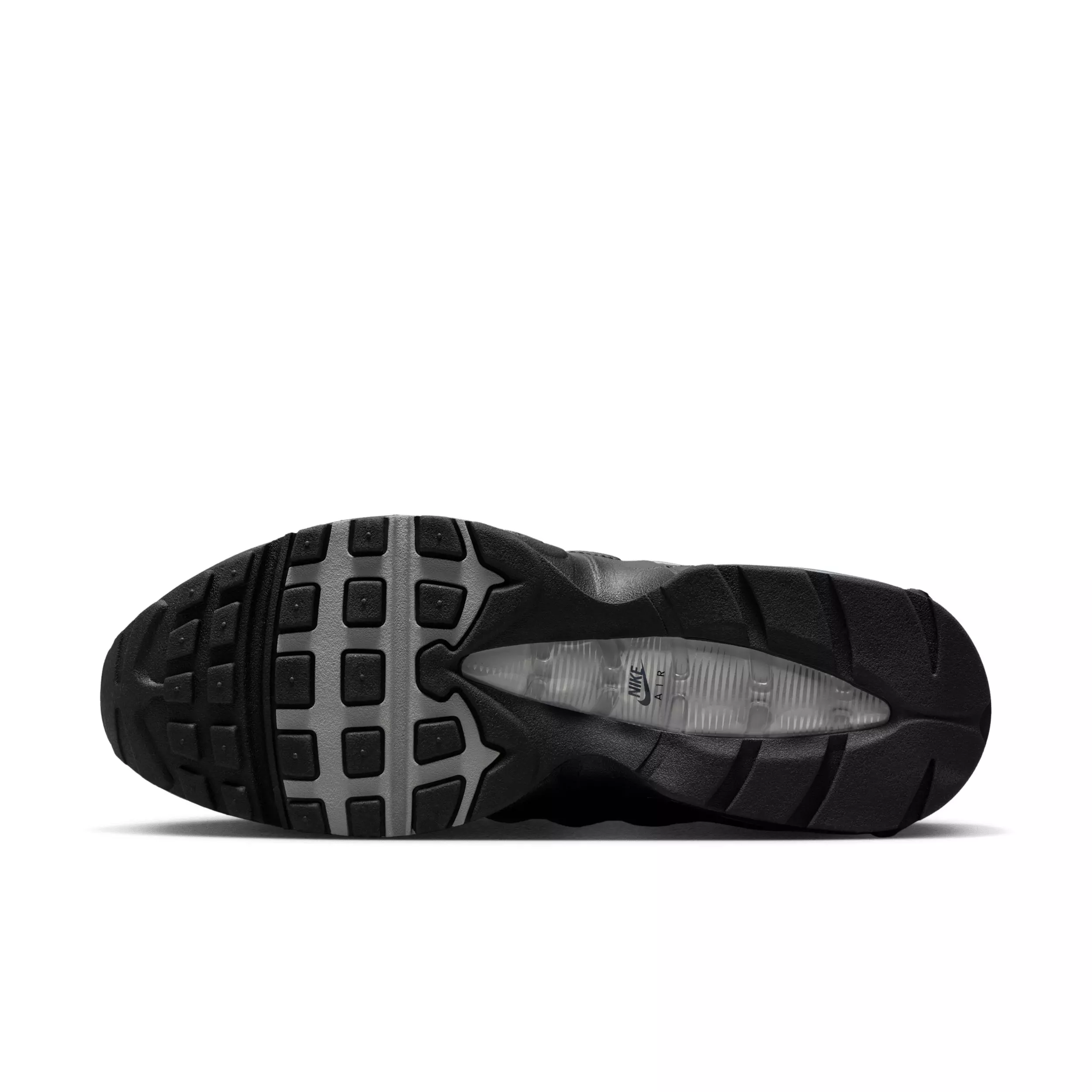 Nike Air Max 95 Big Bubble "Black/Black/White/Metallic Silver" Men's Shoe - BLACK/BLACK/WHITE/SILVER