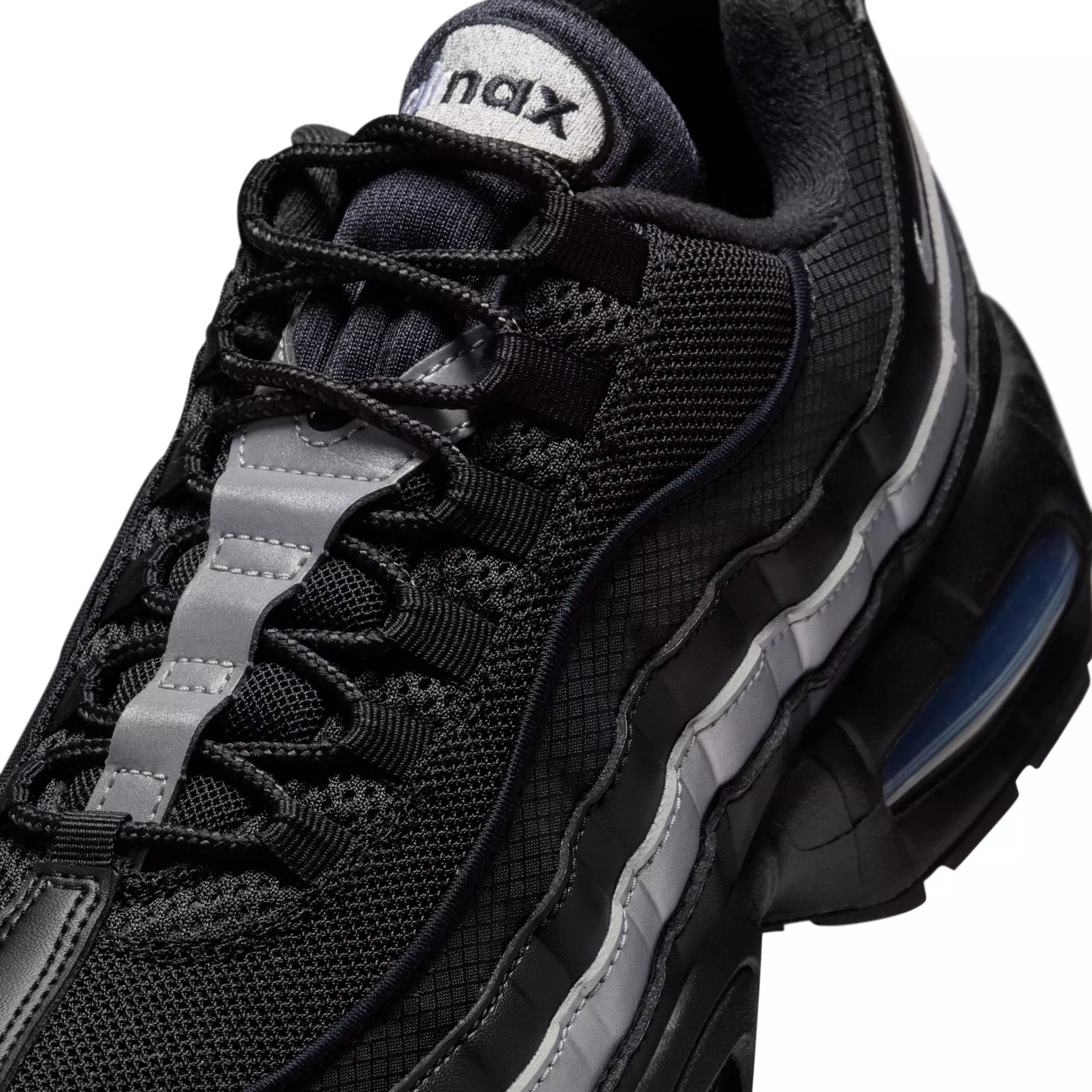 Nike Air Max 95 Big Bubble "Black/Black/White/Metallic Silver" Men's Shoe - BLACK/BLACK/WHITE/SILVER
