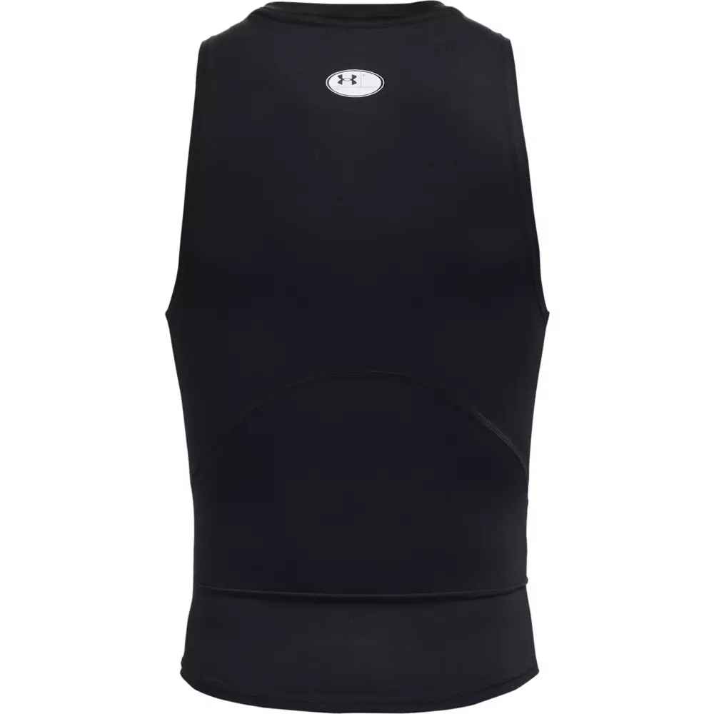 Under Armour Men's HeatGear Compression Tank Top - BLACK/WHITE