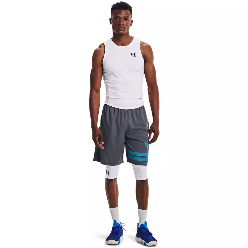 Under Armour Men's HeatGear Compression Tank Top - WHITE/BLACK